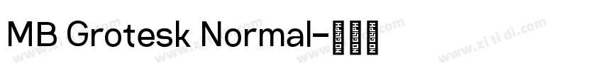 MB Grotesk Normal字体转换